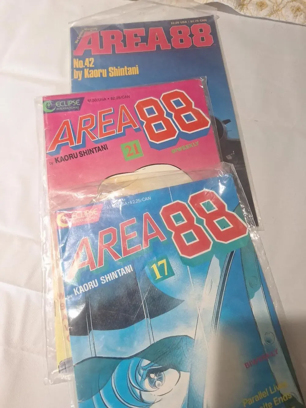 Area 88 Comics #17 #21 #42 Final Issue Kaoru Shintani Viz Eclipse Manga Lot